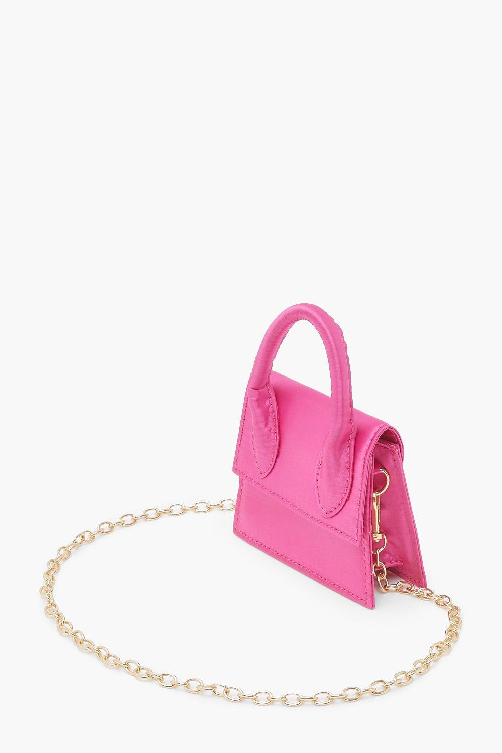 Neon pink store mini bag